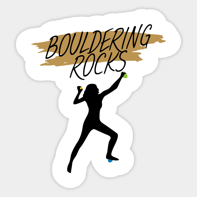 Bouldering rocks women Sticker by maxcode